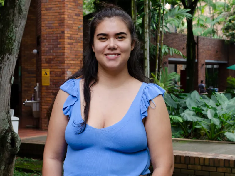 Ángela Catalina Vanegas, estudiante de Ingeniería Civil de la Javeriana Cali