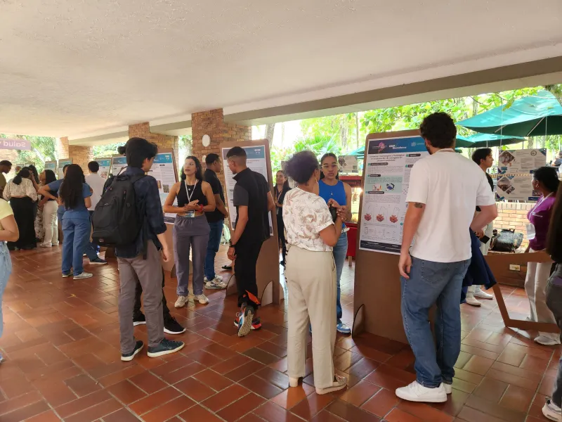 Presentación de pósters a cargo de estudiantes universitarios en Exposemilleros 2025 Presentación de pósters a cargo de estudiantes universitarios en Exposemilleros 2025