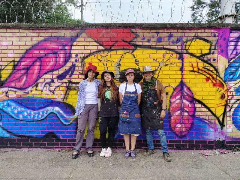 Mural magia y biodiversidad del Valle del Cauca